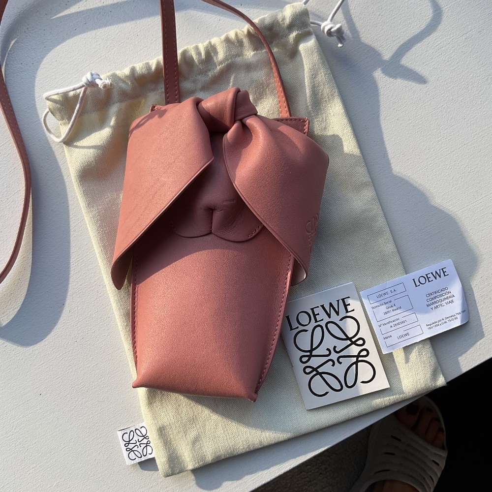 Loewe’s adorable pink bunny cross body pouch - perfect for the spring!